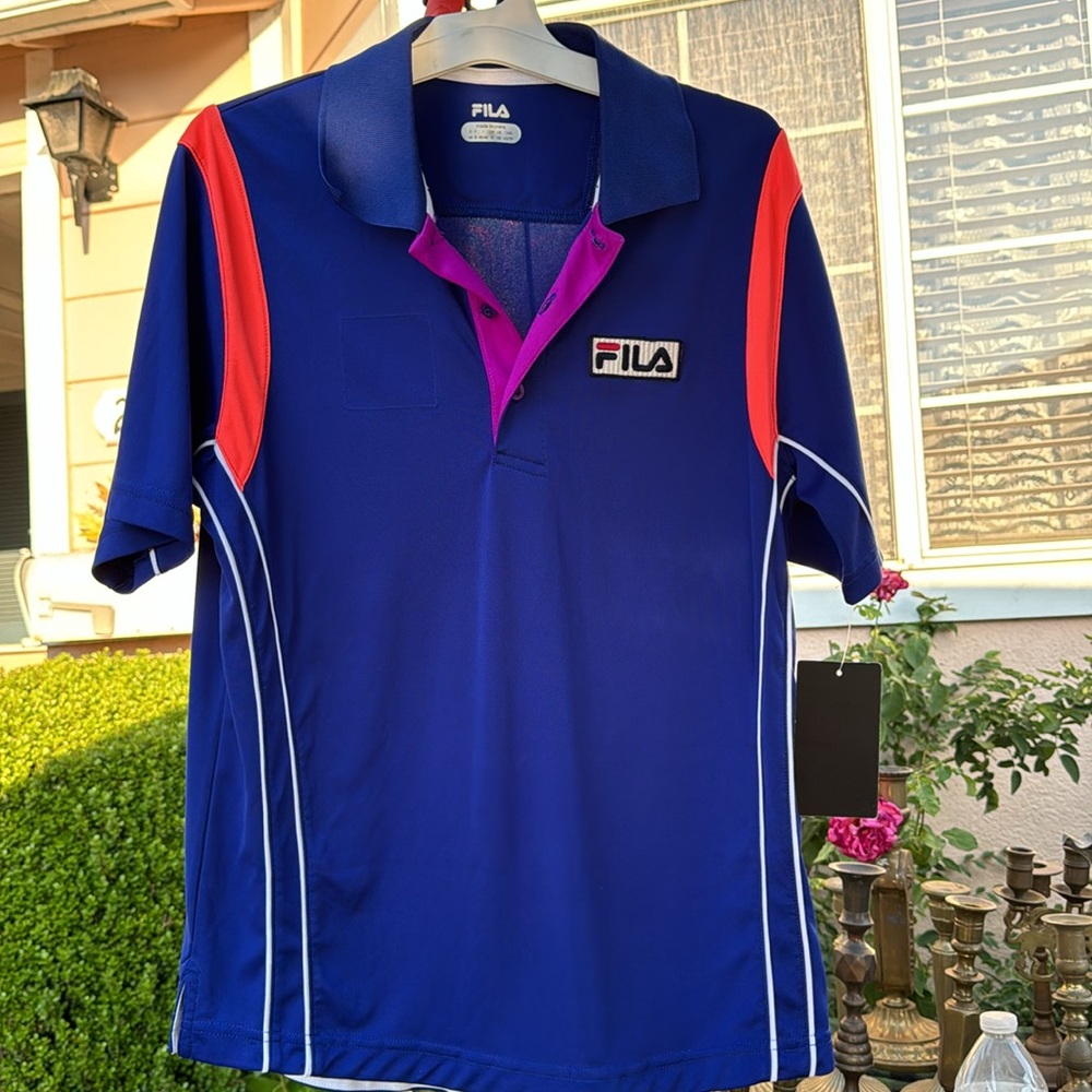 Fila Sony Miami Open Tennis Official Gear Dry Fit Style Shirt S